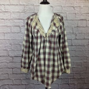 Prototype Top Women Small Blouse Western Prairie